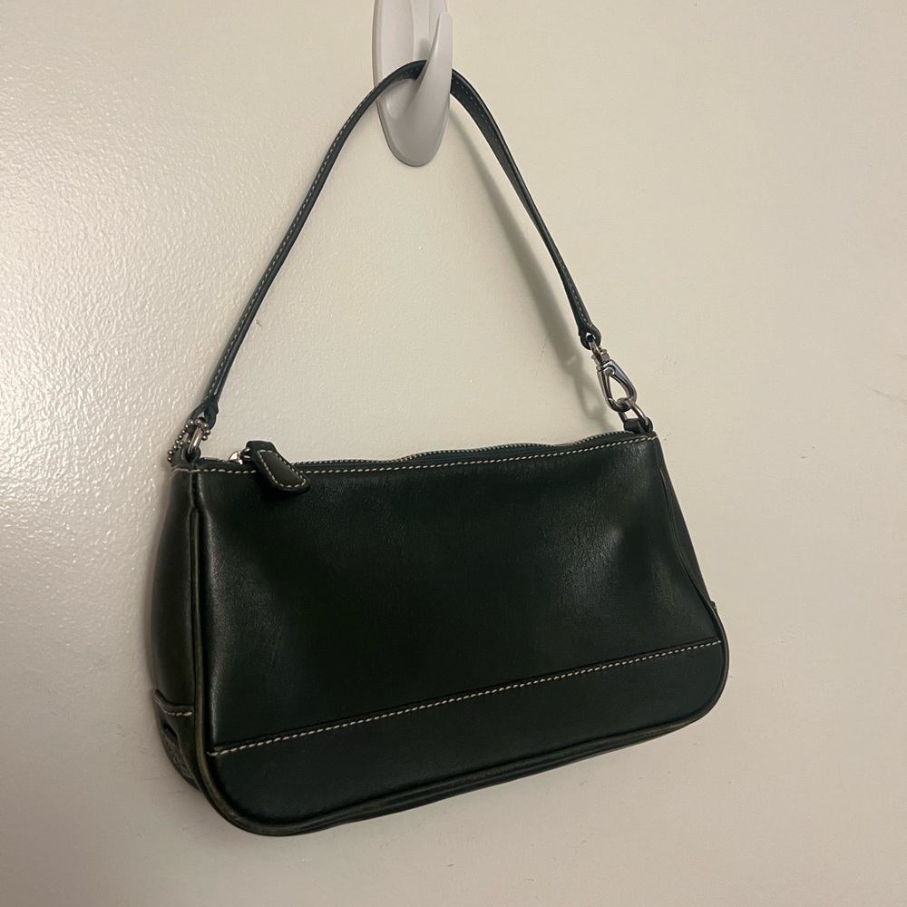 Coach Hampton Demi Pouch Baguette 7785 - Dark Green